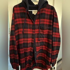 American Eagle Hooded Flannel